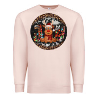 Pale Pink joy reindeer christmas ornament Premium Sweatshirt - Jasminsmagicworld