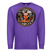Purple joy reindeer christmas ornament Premium Sweatshirt - Jasminsmagicworld