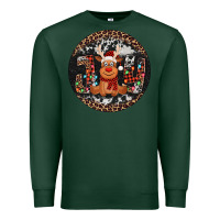 Sports Green joy reindeer christmas ornament Premium Sweatshirt - Jasminsmagicworld
