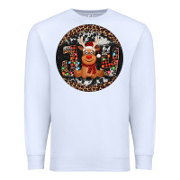 White joy reindeer christmas ornament Premium Sweatshirt - Jasminsmagicworld