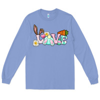 Colony Blue Love Easter bunny Easter Day Long Sleeve Tee - CowGirlArtShop