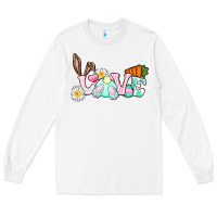 White Love Easter bunny Easter Day Long Sleeve Tee - CowGirlArtShop