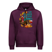 Mauve Wine I Was Thinner Before Dinner Turkey Thanksgiving Urban Hoodie - LillyAllenDesigns