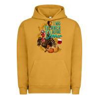 Pigment Peanut Butter I Was Thinner Before Dinner Turkey Thanksgiving Urban Hoodie - LillyAllenDesigns