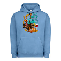 Pigment Pebble Blue I Was Thinner Before Dinner Turkey Thanksgiving Urban Hoodie - LillyAllenDesigns