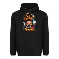 Black art teacher messy bun Heavyweight Hoodie - NancyCooperArtShop