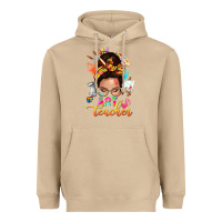 Mushroom art teacher messy bun Heavyweight Hoodie - NancyCooperArtShop