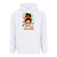 White art teacher messy bun Heavyweight Hoodie - NancyCooperArtShop