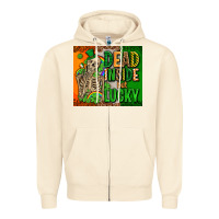 Sandshell irish flag with shamrocks  dead inside but lucky Zipper Hoodie - AdoDesignShop