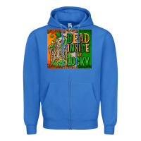 True Royal irish flag with shamrocks  dead inside but lucky Zipper Hoodie - AdoDesignShop