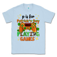 Dusty Blue P is Patrick's Day playing games Classic Tee - Neo Western