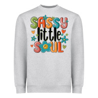 Heather Grey sassy little soul smiley Heavyweight Sweatshirt - MaliasSmallBusiness