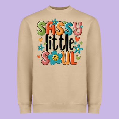 Heavyweight Sweatshirt sassy little soul smiley