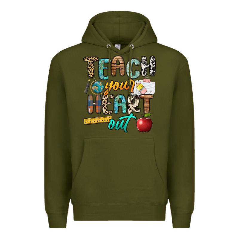 Teach Your Heart Out Premium Hoodie by NancyCooperArtShop | Teevron