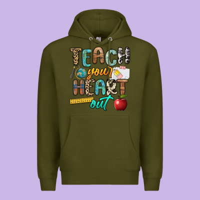 Teach Your Heart Out Premium Hoodie Designed By Nancycooperartshop