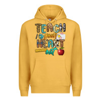 Mustard teach your heart out Premium Hoodie - NancyCooperArtShop