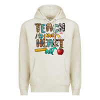 Oatmeal Heather teach your heart out Premium Hoodie - NancyCooperArtShop