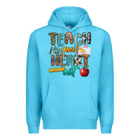 Ocean Blue teach your heart out Premium Hoodie - NancyCooperArtShop
