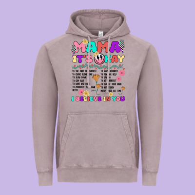 Mama It's Okay Vintage Hoodie Designed By Jahusdesignshop