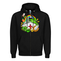 Black nurse  st patricks Zipper Hoodie - AdoDesignShop