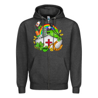 Charcoal Heather nurse  st patricks Zipper Hoodie - AdoDesignShop