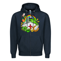Navy nurse  st patricks Zipper Hoodie - AdoDesignShop