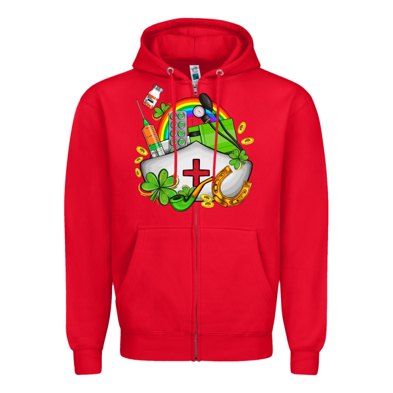 Nurse  St Patricks Zipper Hoodie by AdoDesignShop | Teevron