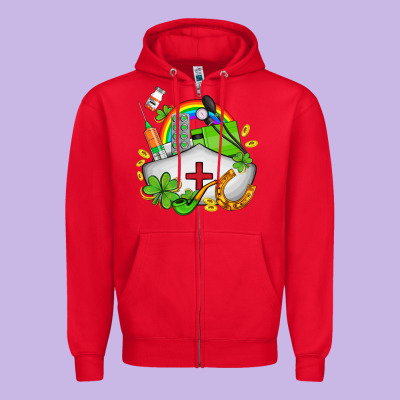 Nurse  St Patricks Zipper Hoodie Designed By Adodesignshop