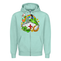 Seafoam nurse  st patricks Zipper Hoodie - AdoDesignShop