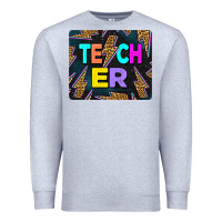 Heather Grey Teacher Flash Premium Sweatshirt - LillyAllenDesigns