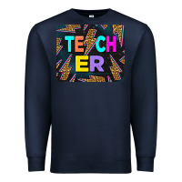 Navy Teacher Flash Premium Sweatshirt - LillyAllenDesigns