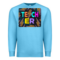 Ocean Blue Teacher Flash Premium Sweatshirt - LillyAllenDesigns