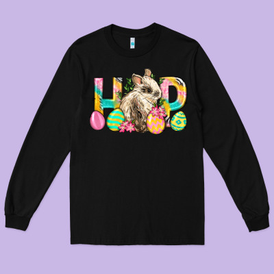 Hop Rabbit Easter Long Sleeve Tee Designed By Neo Western