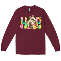Burgundy Hop Rabbit Easter Long Sleeve Tee - Neo Western