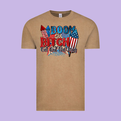 Boom Bitch Get Out The Way Vintage Tee Designed By Zillion Design Studio