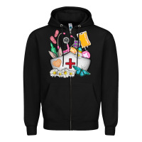 Black nurse  easter Zipper Hoodie - AdoDesignShop