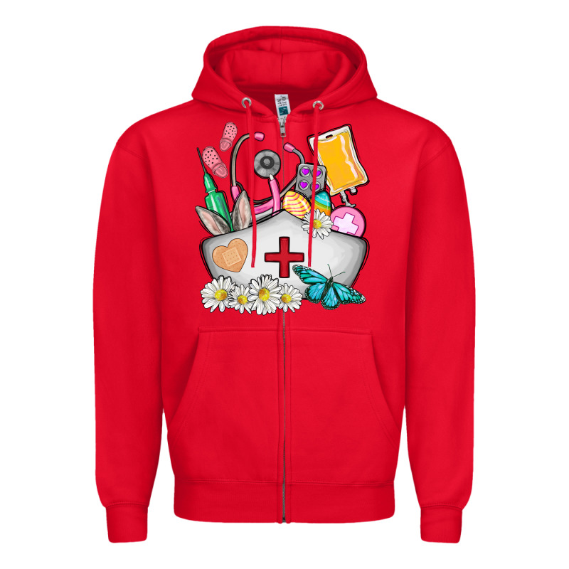 Nurse  Easter Zipper Hoodie by AdoDesignShop | Teevron