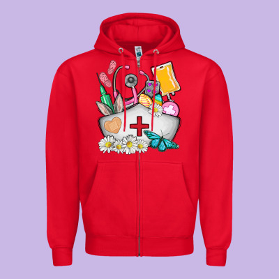 Nurse  Easter Zipper Hoodie Designed By Adodesignshop