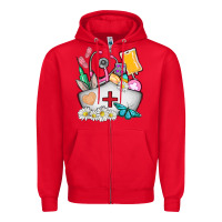 Red nurse  easter Zipper Hoodie - AdoDesignShop
