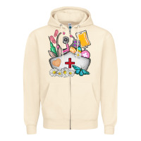 Sandshell nurse  easter Zipper Hoodie - AdoDesignShop