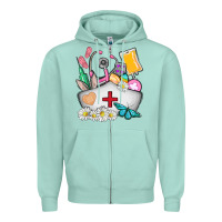 Seafoam nurse  easter Zipper Hoodie - AdoDesignShop