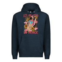 Navy let me read in peace Premium Hoodie - MaliasSmallBusiness