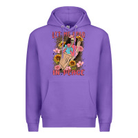 Purple let me read in peace Premium Hoodie - MaliasSmallBusiness
