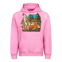 Fuchsia Pink Wild About Fall Coyote Urban Hoodie - LillyAllenDesigns