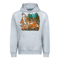 Heather Grey Wild About Fall Coyote Urban Hoodie - LillyAllenDesigns