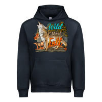 Navy Wild About Fall Coyote Urban Hoodie - LillyAllenDesigns