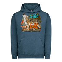 Pigment Midnight Navy Wild About Fall Coyote Urban Hoodie - LillyAllenDesigns