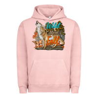 Pigment Salmon Wild About Fall Coyote Urban Hoodie - LillyAllenDesigns