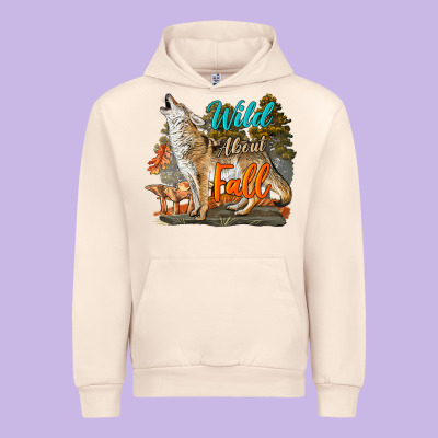 Wild About Fall Coyote Urban Hoodie Designed By Lillyallendesigns
