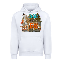 White Wild About Fall Coyote Urban Hoodie - LillyAllenDesigns